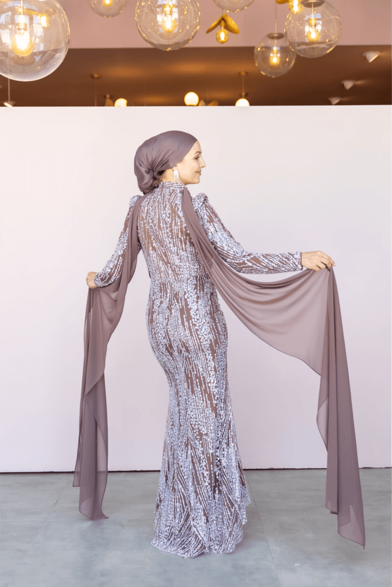 Ambra Tesettür Abiye - FioraofDress - tesettur - abiye - 44 - Kahve - hijab - evening - dress