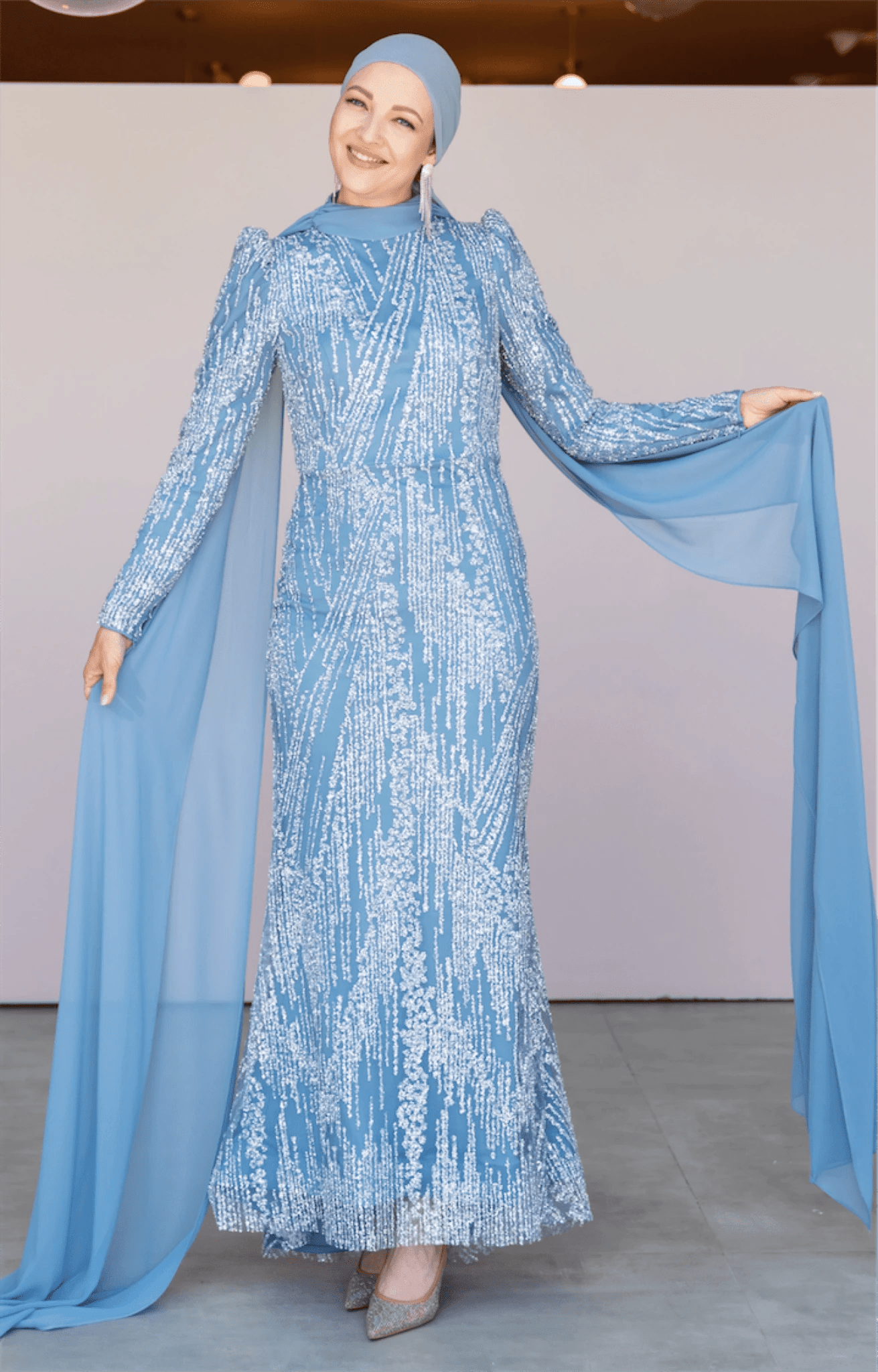 Ambra Tesettür Abiye - FioraofDress - tesettur - abiye - 44 - Mavii - hijab - evening - dress