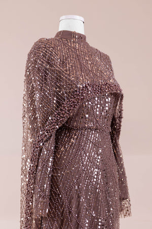 Arde Tesettür Abiye - FioraofDress - tesettur - abiye - Mocha - 38 - hijab - evening - dress