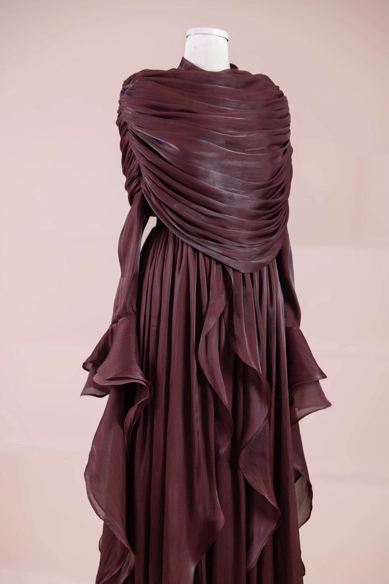 Aréa Tesettür Abiye - FioraofDress - tesettur - abiye - bery burgundy - 38 - hijab - evening - dress