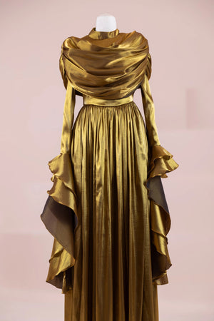 Arvia Tesettür Abiye - FioraofDress - tesettur - abiye - GOLD - 36 - hijab - evening - dress