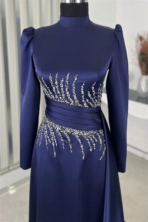 Asel Saten Abiye - FioraofDress - tesettur - abiye - 48 - hijab - evening - dress