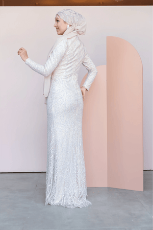 Asilen Tesettür Abiye - FioraofDress - tesettur - abiye - 44 - Taş - hijab - evening - dress