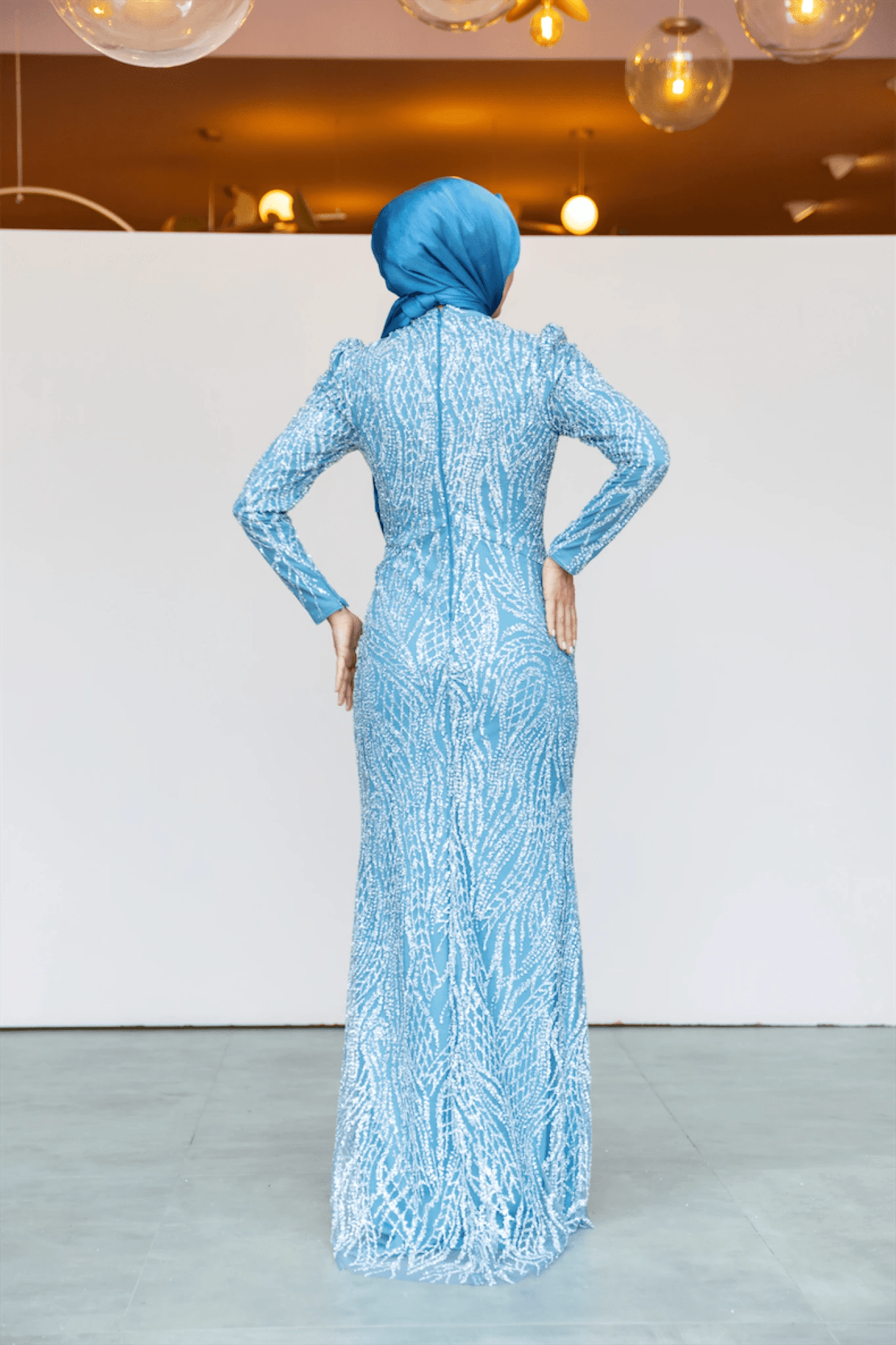 Asilen Tesettür Abiye - FioraofDress - tesettur - abiye - 44 - Mavii - hijab - evening - dress