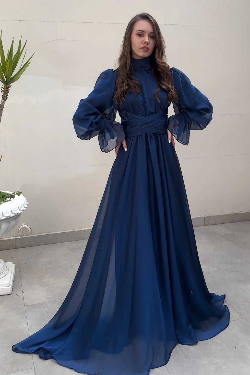 Aurora Tesettür Abiye - FioraofDress - tesettur - abiye - lacivert - 36 - hijab - evening - dress