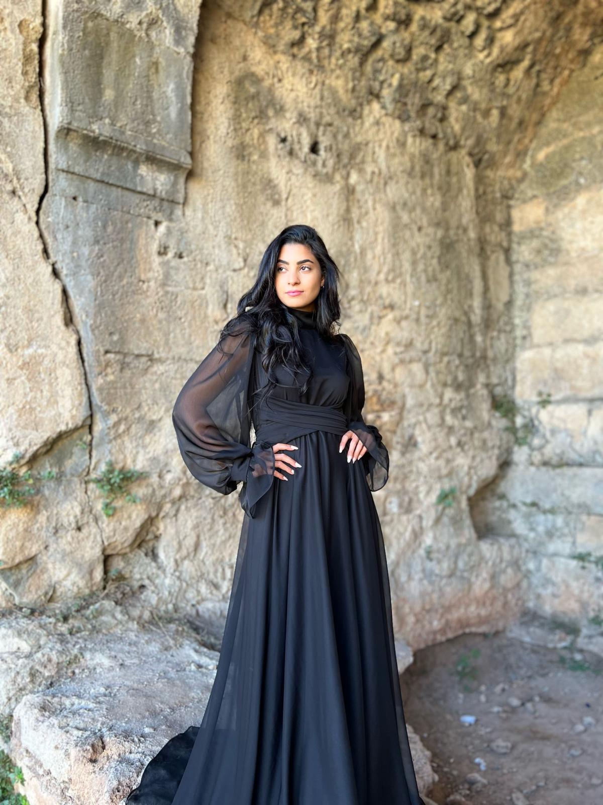 Aurora Tesettür Abiye - FioraofDress - tesettur - abiye - Siyahh - 36 - hijab - evening - dress