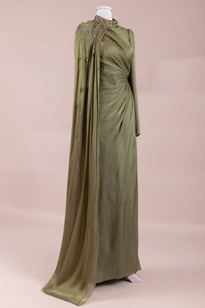 Aven Tesettür Abiye - FioraofDress - tesettur - abiye - Çimen yeşili - 38 - hijab - evening - dress