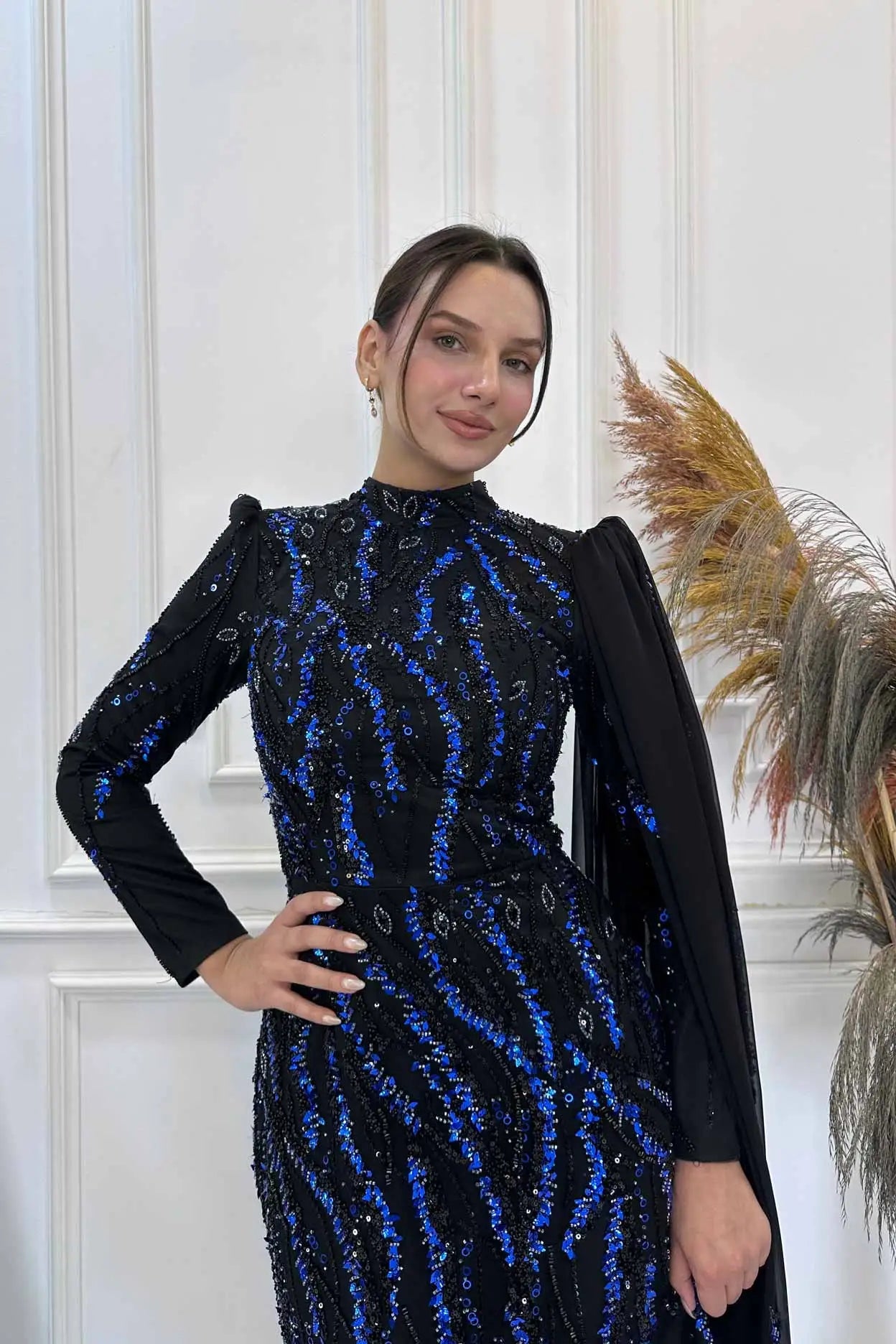 Aybike Tesettür Abiye - FioraofDress - tesettur - abiye - SAX - 38 - hijab - evening - dress