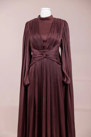 Ayrez Tesettür Abiye - FioraofDress - tesettur - abiye - bery burgundy - 38 - hijab - evening - dress