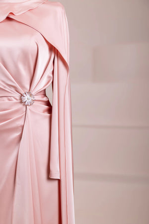 Ayza Tesettür Abiye - FioraofDress - tesettur - abiye - Pudra - 38 - hijab - evening - dress