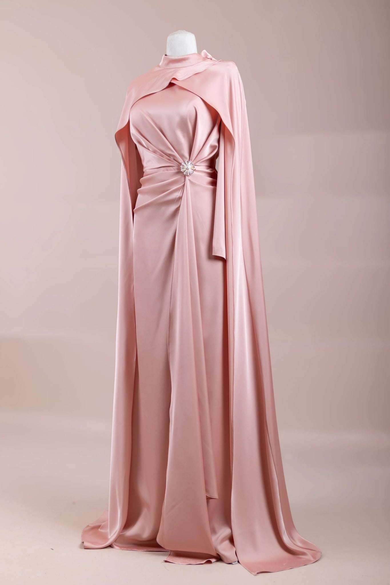 Ayza Tesettür Abiye - FioraofDress - tesettur - abiye - Pudra - 38 - hijab - evening - dress