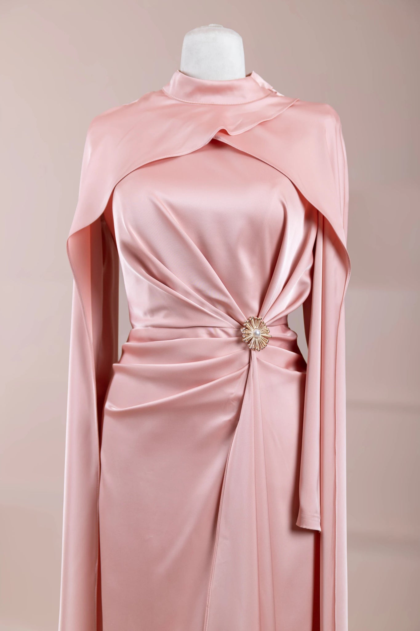 Ayza Tesettür Abiye - FioraofDress - tesettur - abiye - Pudra - 38 - hijab - evening - dress