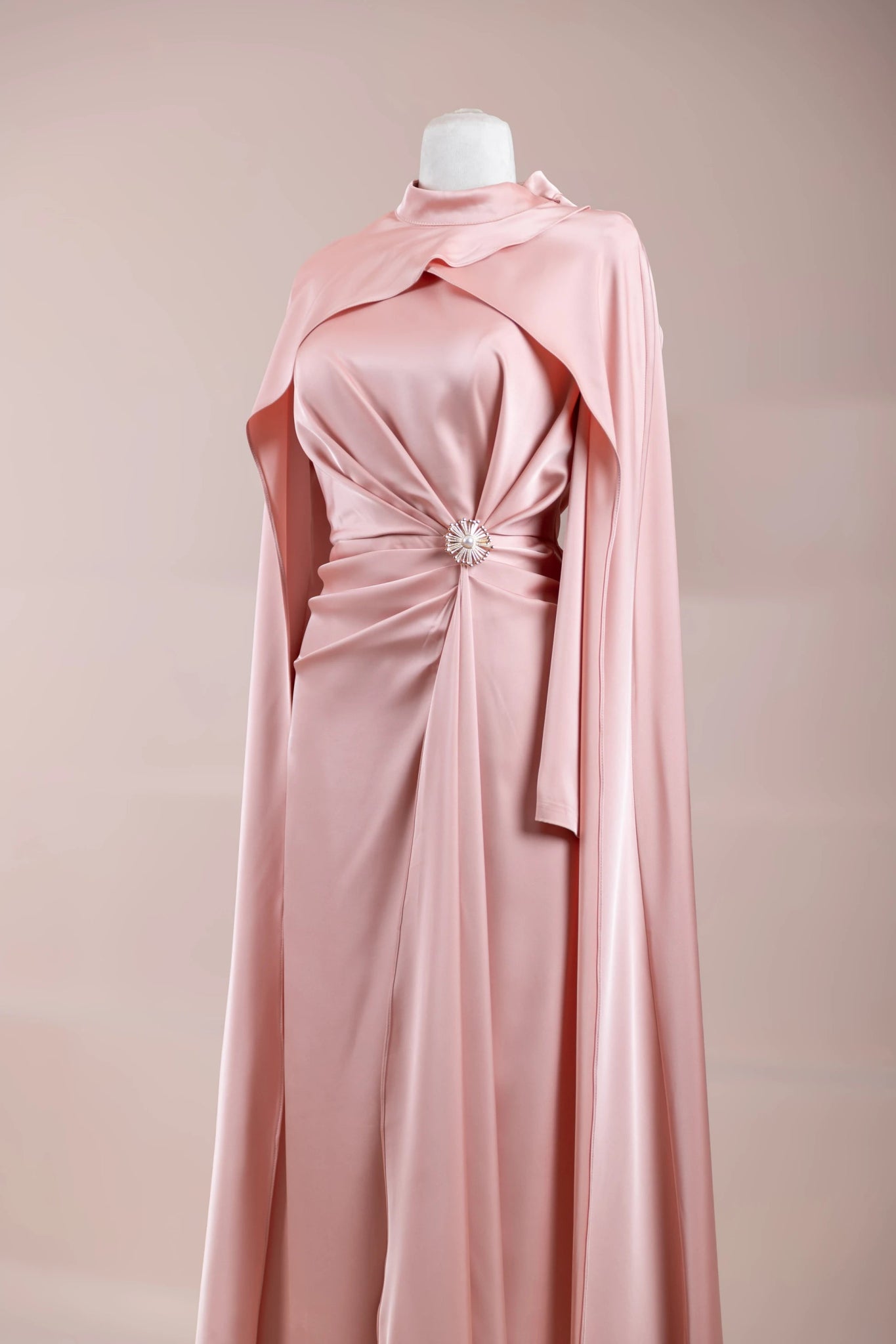 Ayza Tesettür Abiye - FioraofDress - tesettur - abiye - Pudra - 38 - hijab - evening - dress