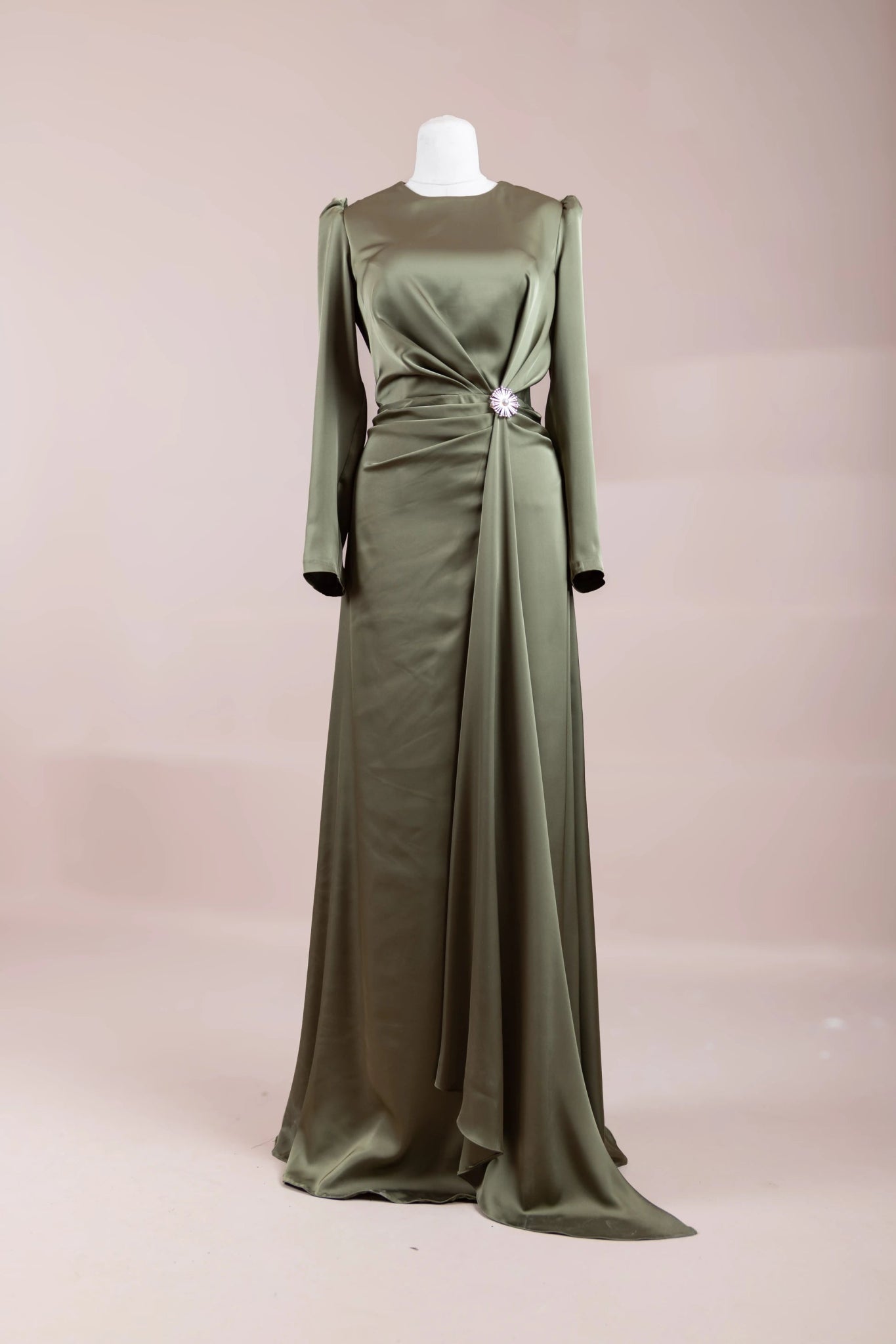 Ayza Tesettür Abiye - FioraofDress - tesettur - abiye - haki - 38 - hijab - evening - dress