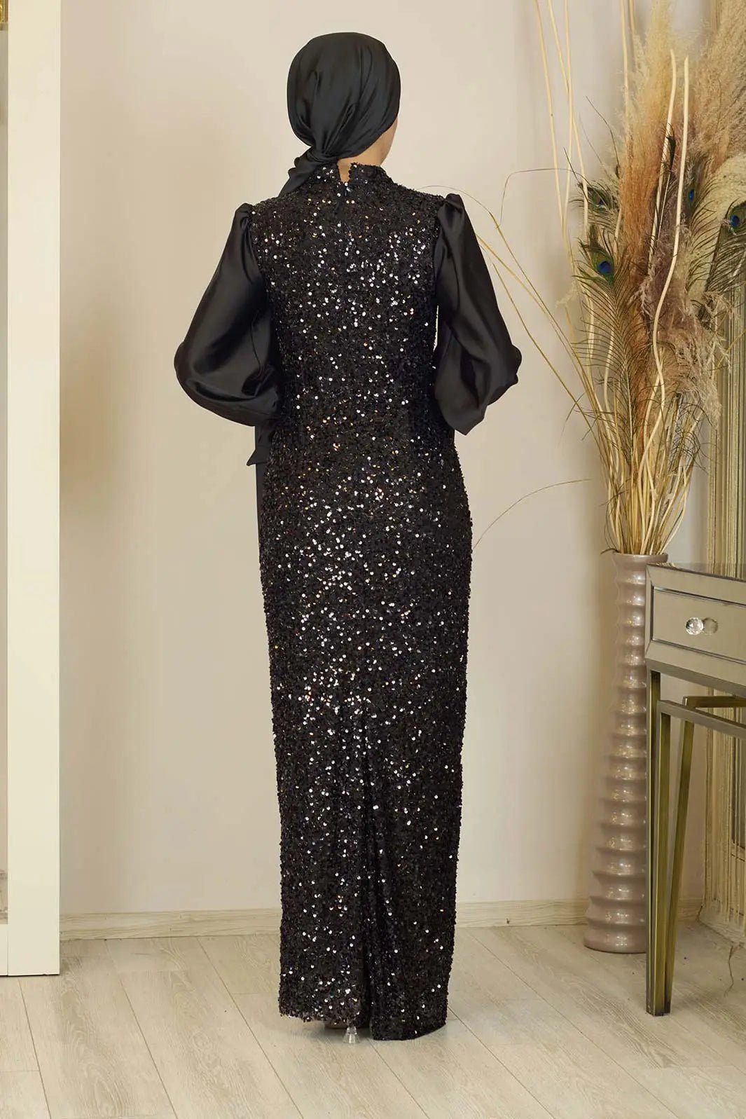 Azra Tesettür Abiye - FioraofDress - tesettur - abiye - Siyahh - 38 - hijab - evening - dress