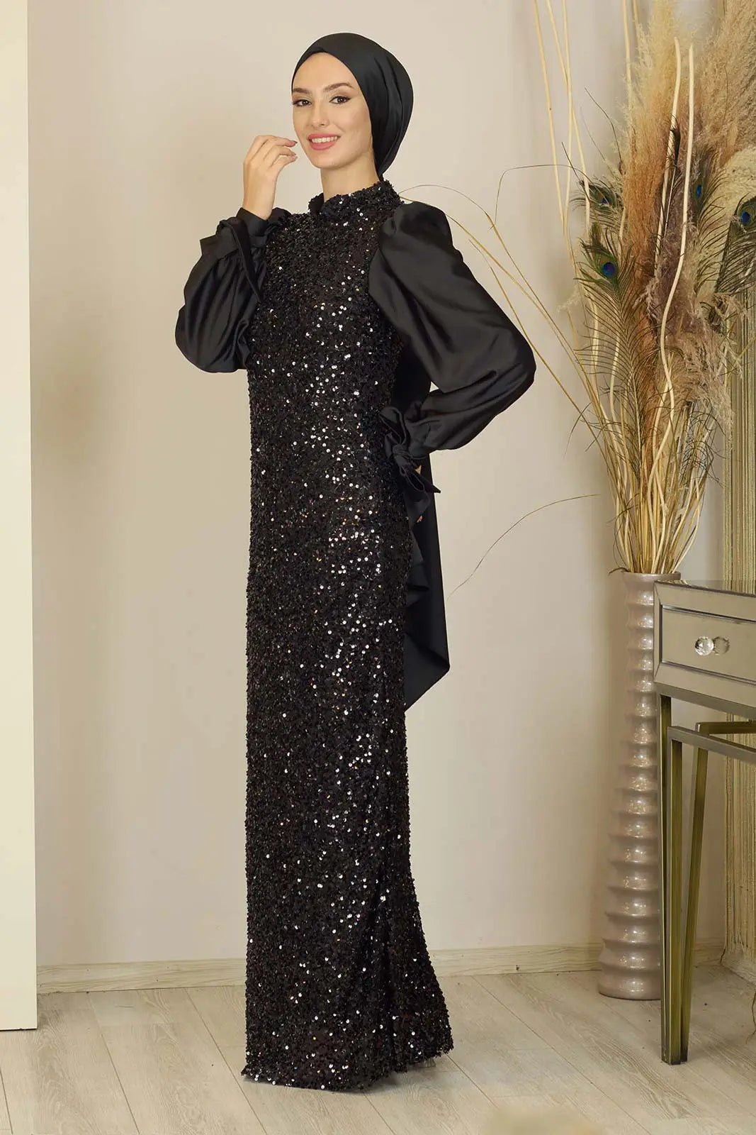 Azra Tesettür Abiye - FioraofDress - tesettur - abiye - Siyahh - 38 - hijab - evening - dress