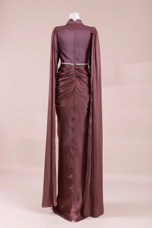 Belin Tesettür Abiye - FioraofDress - tesettur - abiye - bery burgundy - 36 - hijab - evening - dress
