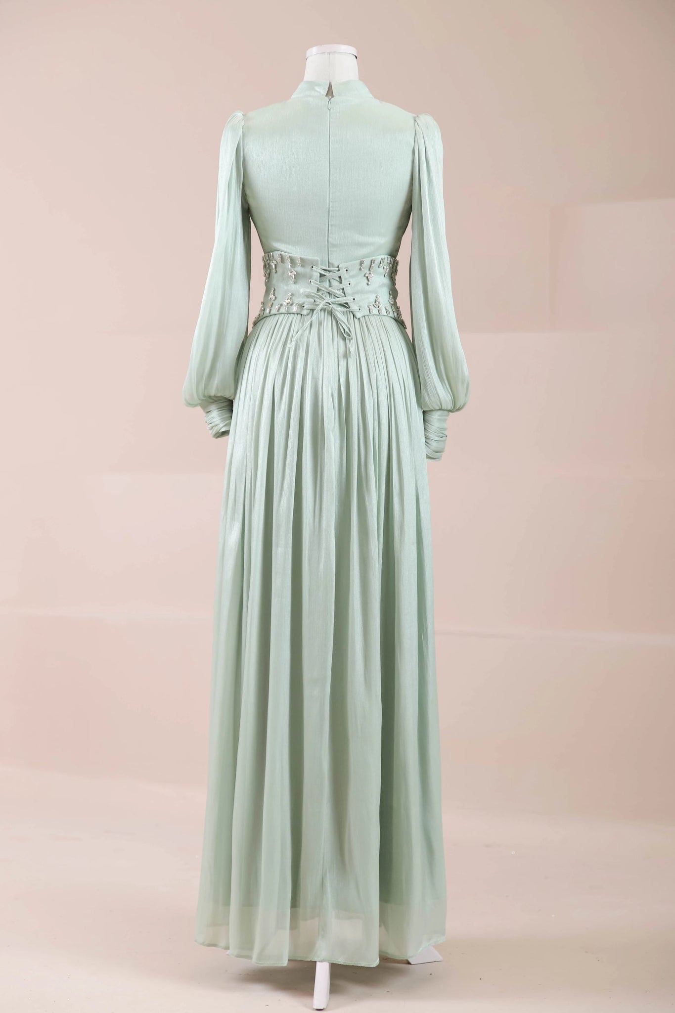 Belora Tesettür Abiye - FioraofDress - tesettur - abiye - mint - 38 - hijab - evening - dress