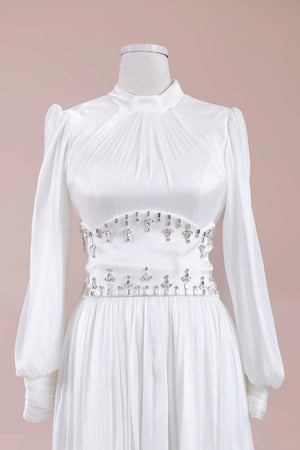 Belora Tesettür Abiye - FioraofDress - tesettur - abiye - Beyaz - 38 - hijab - evening - dress