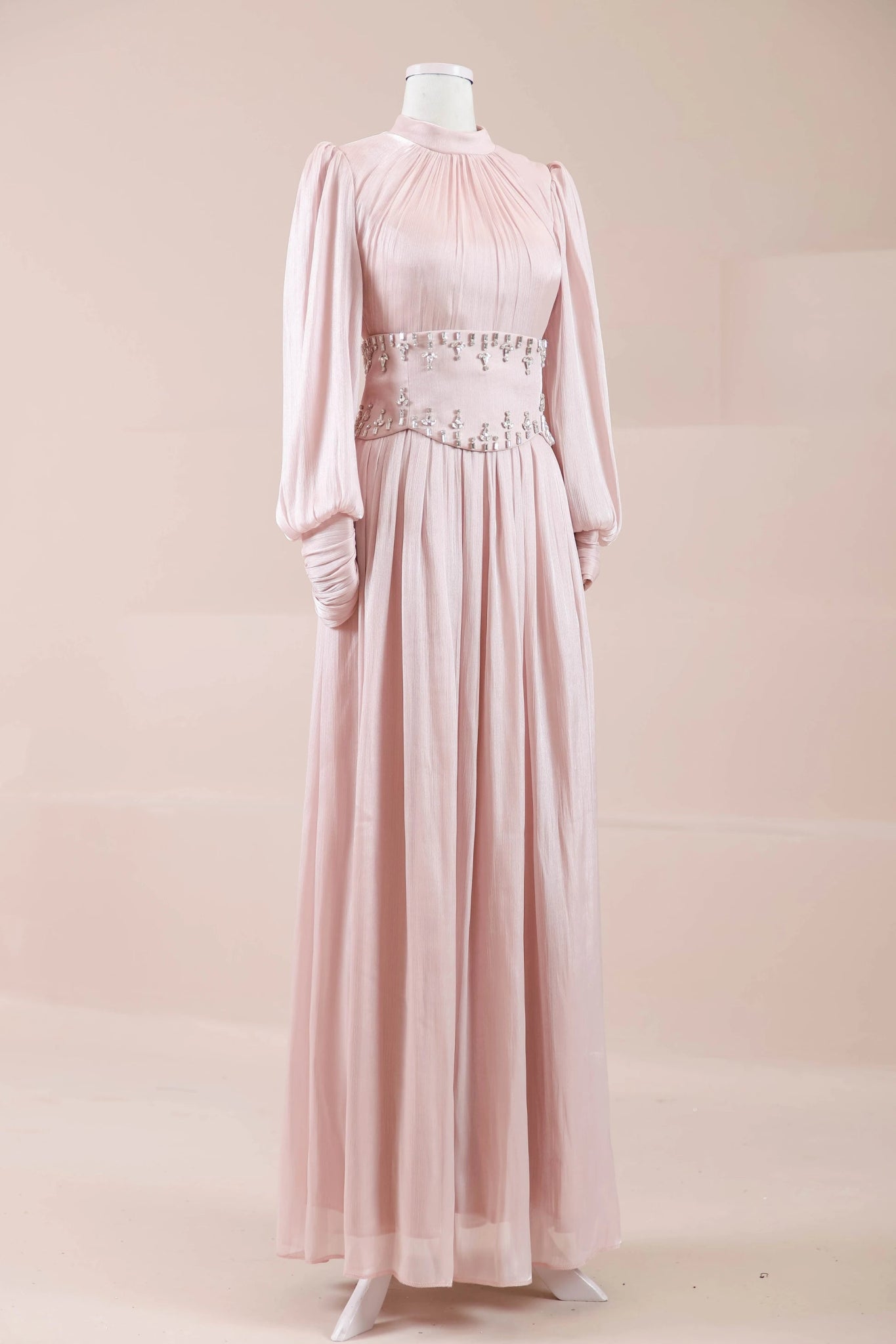 Belora Tesettür Abiye - FioraofDress - tesettur - abiye - Pudra - 38 - hijab - evening - dress