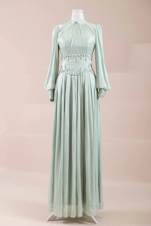 Belora Tesettür Abiye - FioraofDress - tesettur - abiye - mint - 38 - hijab - evening - dress