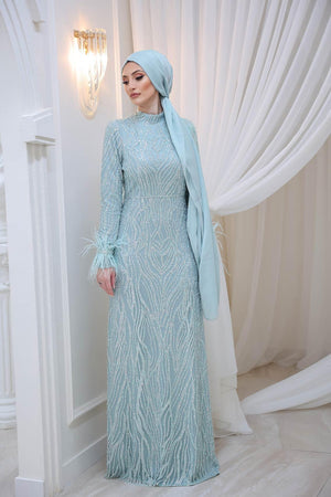Beray Tesettür Abiye - FioraofDress - tesettur - abiye - 48 - lacivert - hijab - evening - dress