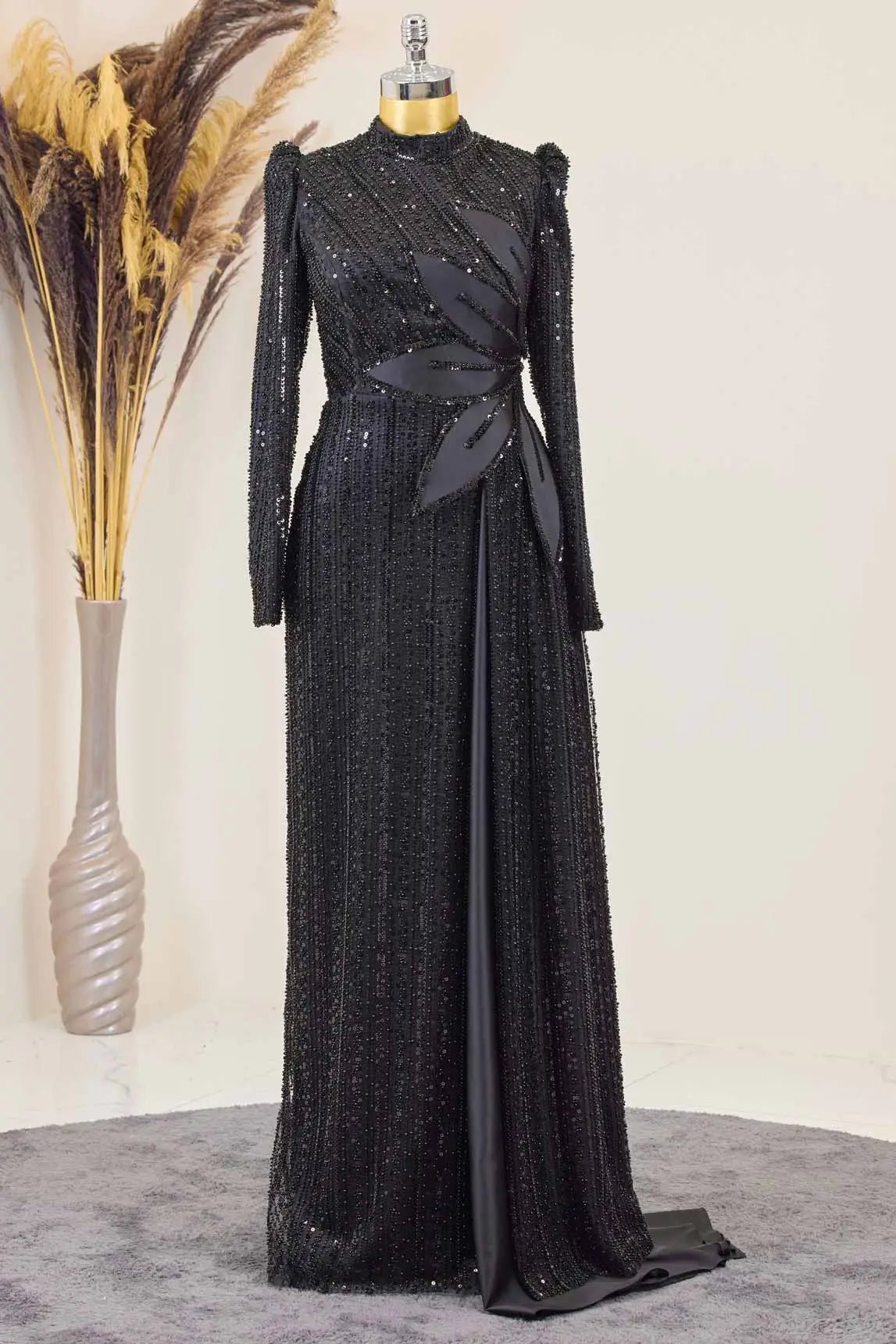 Berguzar Tesettür Abiye - FioraofDress - tesettur - abiye - Siyahh - 38 - hijab - evening - dress