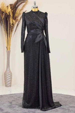 Berguzar Tesettür Abiye - FioraofDress - tesettur - abiye - Siyahh - 38 - hijab - evening - dress