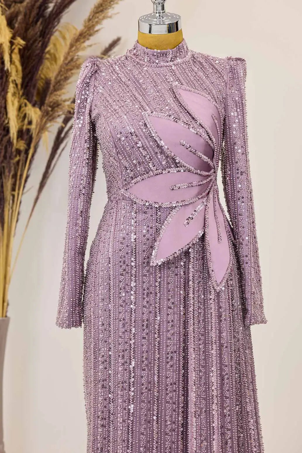 Berguzar Tesettür Abiye - FioraofDress - tesettur - abiye - LİLA - 38 - hijab - evening - dress