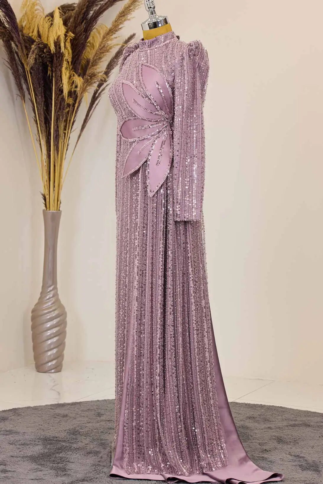 Berguzar Tesettür Abiye - FioraofDress - tesettur - abiye - LİLA - 38 - hijab - evening - dress