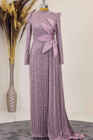 Berguzar Tesettür Abiye - FioraofDress - tesettur - abiye - LİLA - 38 - hijab - evening - dress