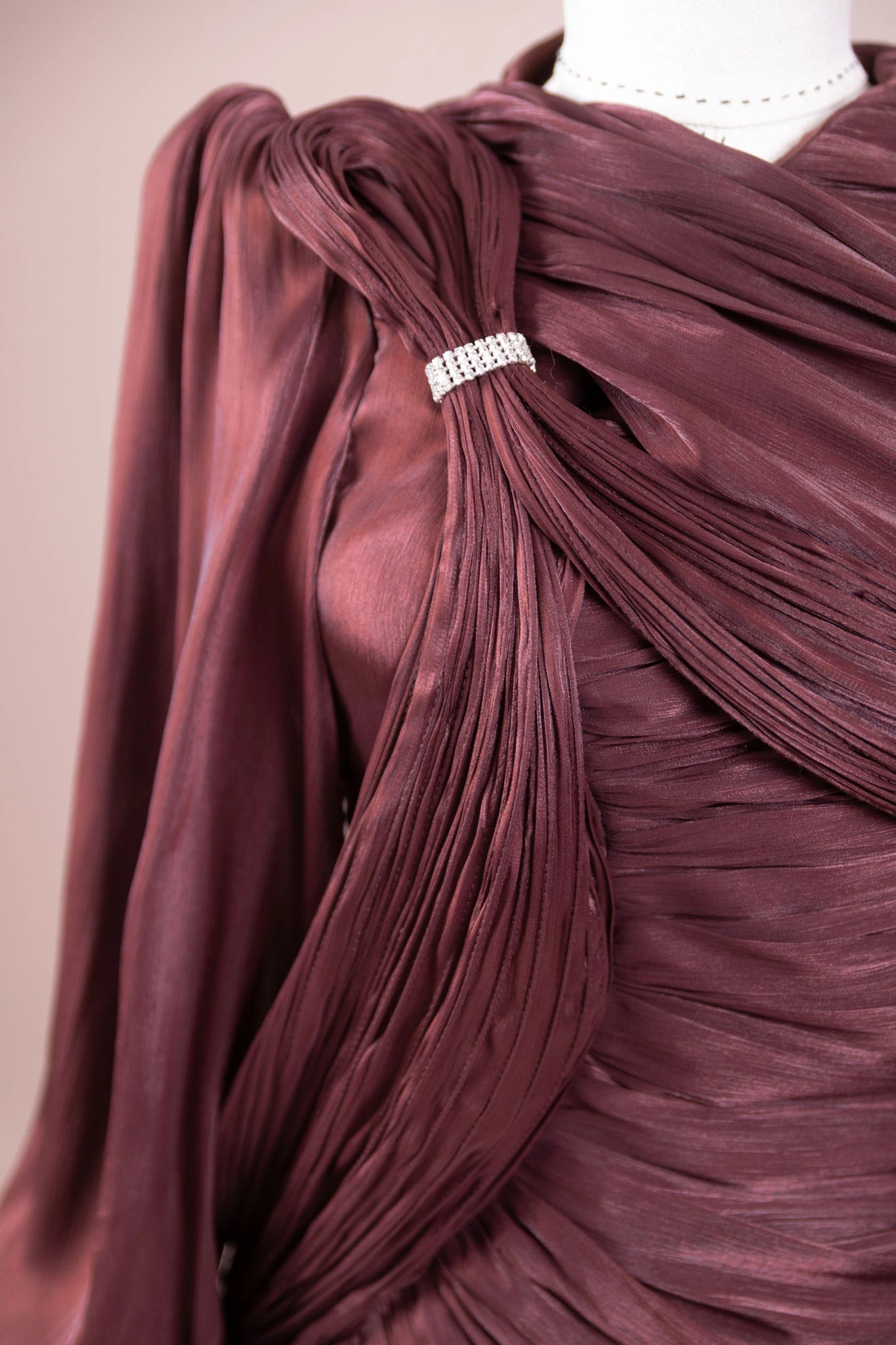 Bloom Tesettür Abiye - FioraofDress - tesettur - abiye - bery burgundy - 38 - hijab - evening - dress