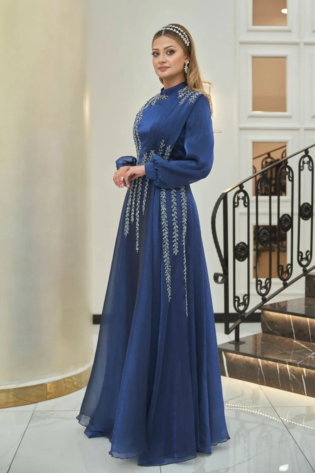 Çağla Tesettür Abiye - FioraofDress - tesettur - abiye - lacivert - 38 - hijab - evening - dress