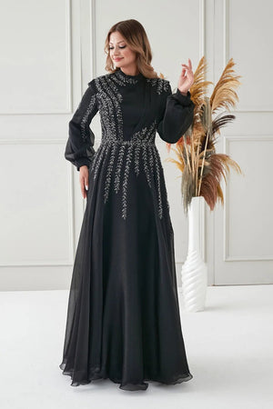 Çağla Tesettür Abiye - FioraofDress - tesettur - abiye - Siyahh - 38 - hijab - evening - dress