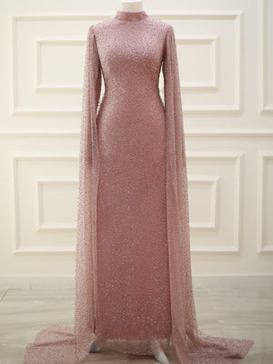 Camelia Tesettür Abiye - FioraofDress - tesettur - abiye - 48 - marşala - hijab - evening - dress