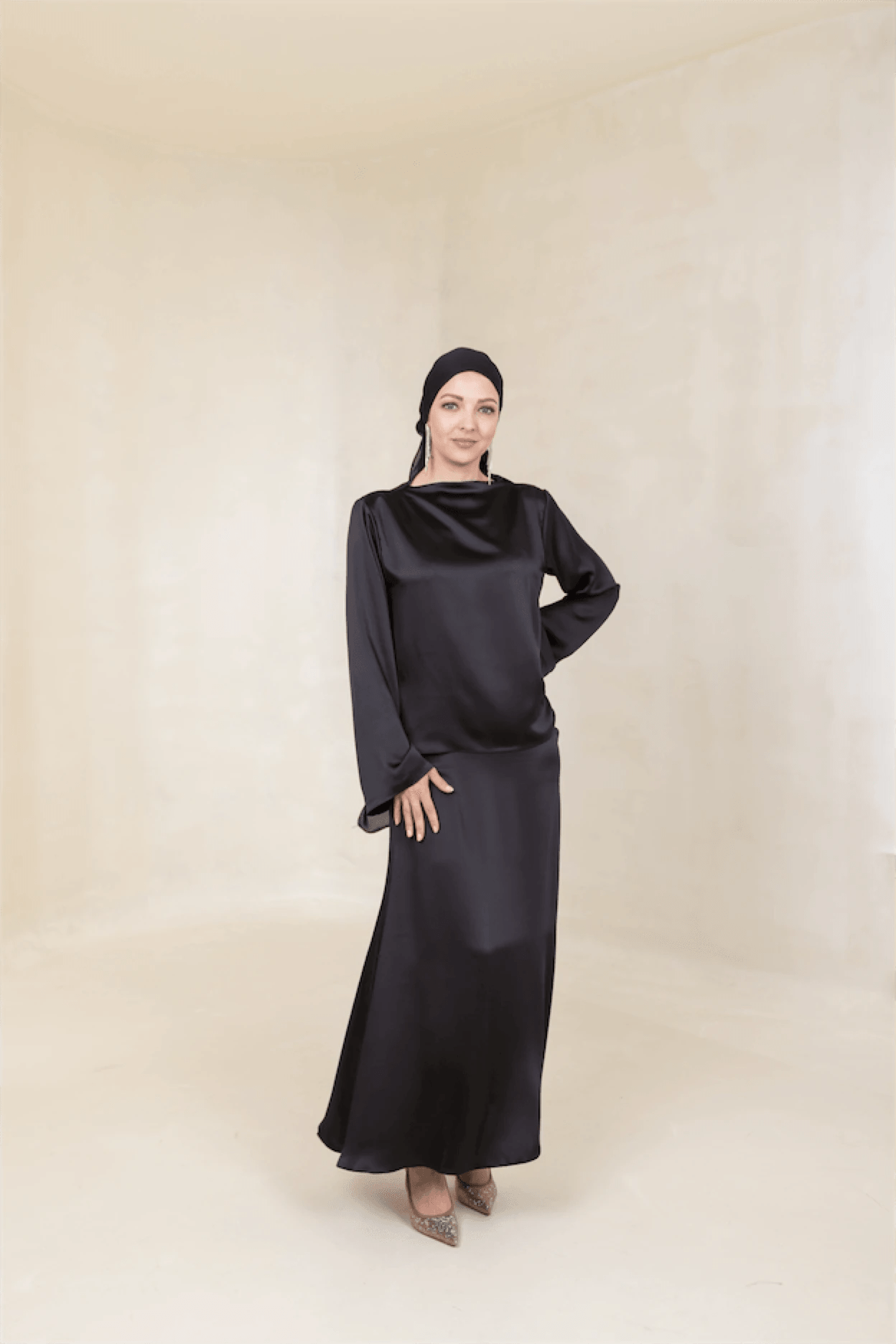 Candida Tesettür Takım - FioraofDress - tesettur - abiye - 44 - Siyahh - hijab - evening - dress