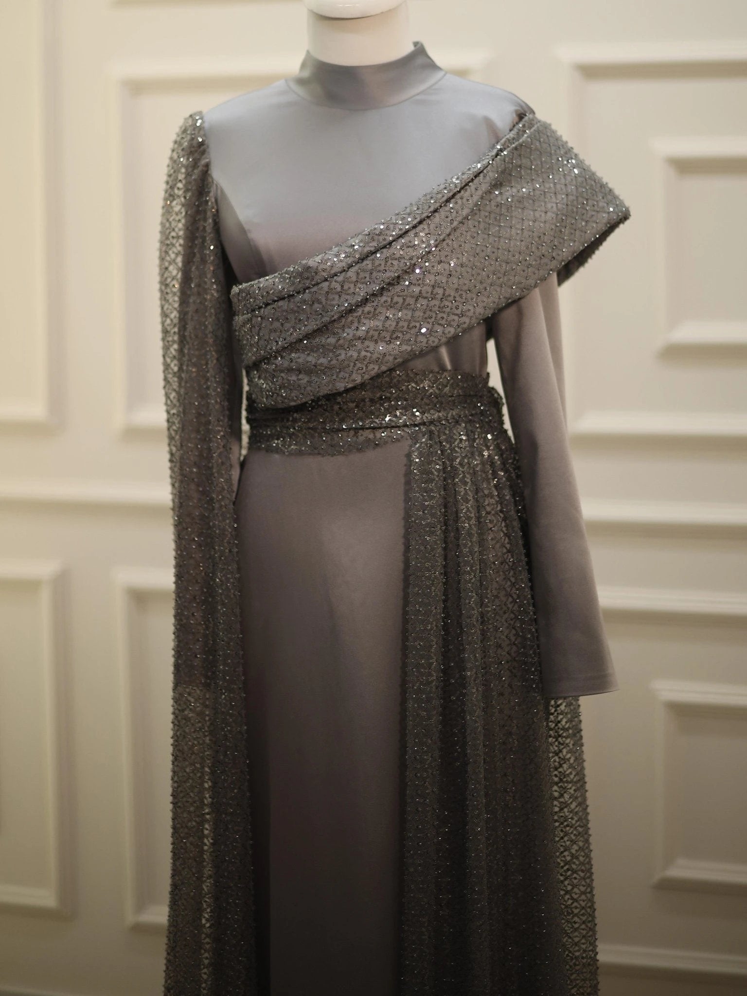 Carmen Tesettür Abiye - FioraofDress - tesettur - abiye - 48 - duman - hijab - evening - dress