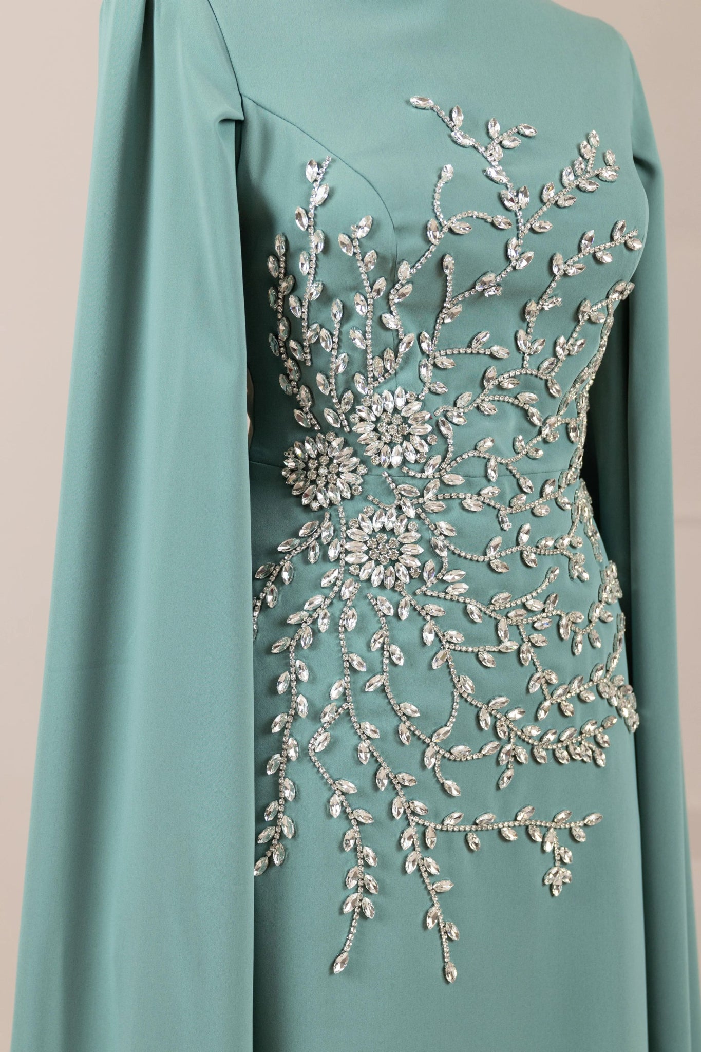 Celestia Tesettür Abiye - FioraofDress - tesettur - abiye - Çagla yeşili - 38 - hijab - evening - dress