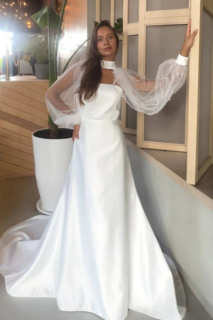 Celine - FioraofDress - tesettur - abiye - Beyaz - 36 - hijab - evening - dress