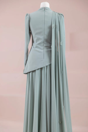 Çeliva Tesettür Abiye - FioraofDress - tesettur - abiye - mint - 38 - hijab - evening - dress