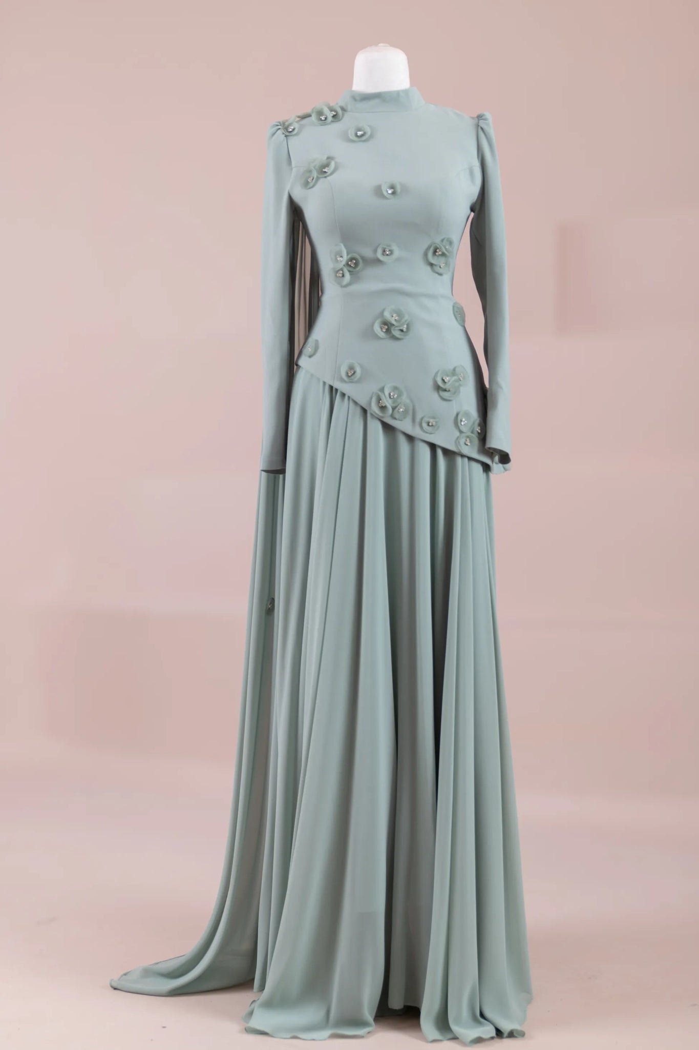 Çeliva Tesettür Abiye - FioraofDress - tesettur - abiye - mint - 38 - hijab - evening - dress