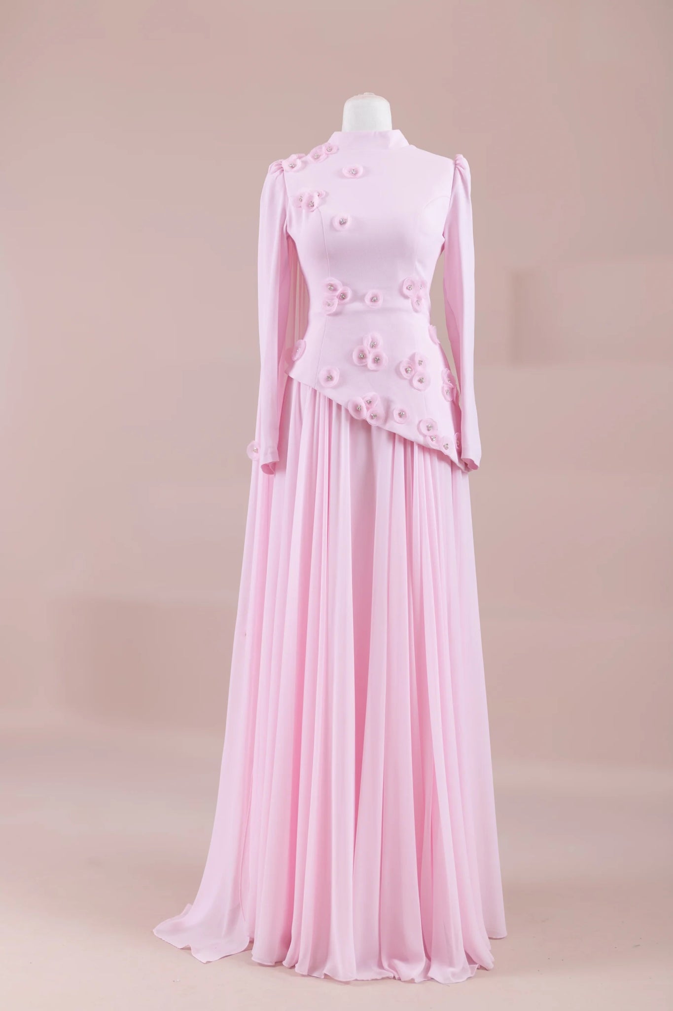 Çeliva Tesettür Abiye - FioraofDress - tesettur - abiye - PEMBE - 38 - hijab - evening - dress