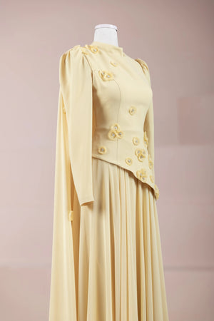 Çeliva Tesettür Abiye - FioraofDress - tesettur - abiye - Safran - 40 - hijab - evening - dress