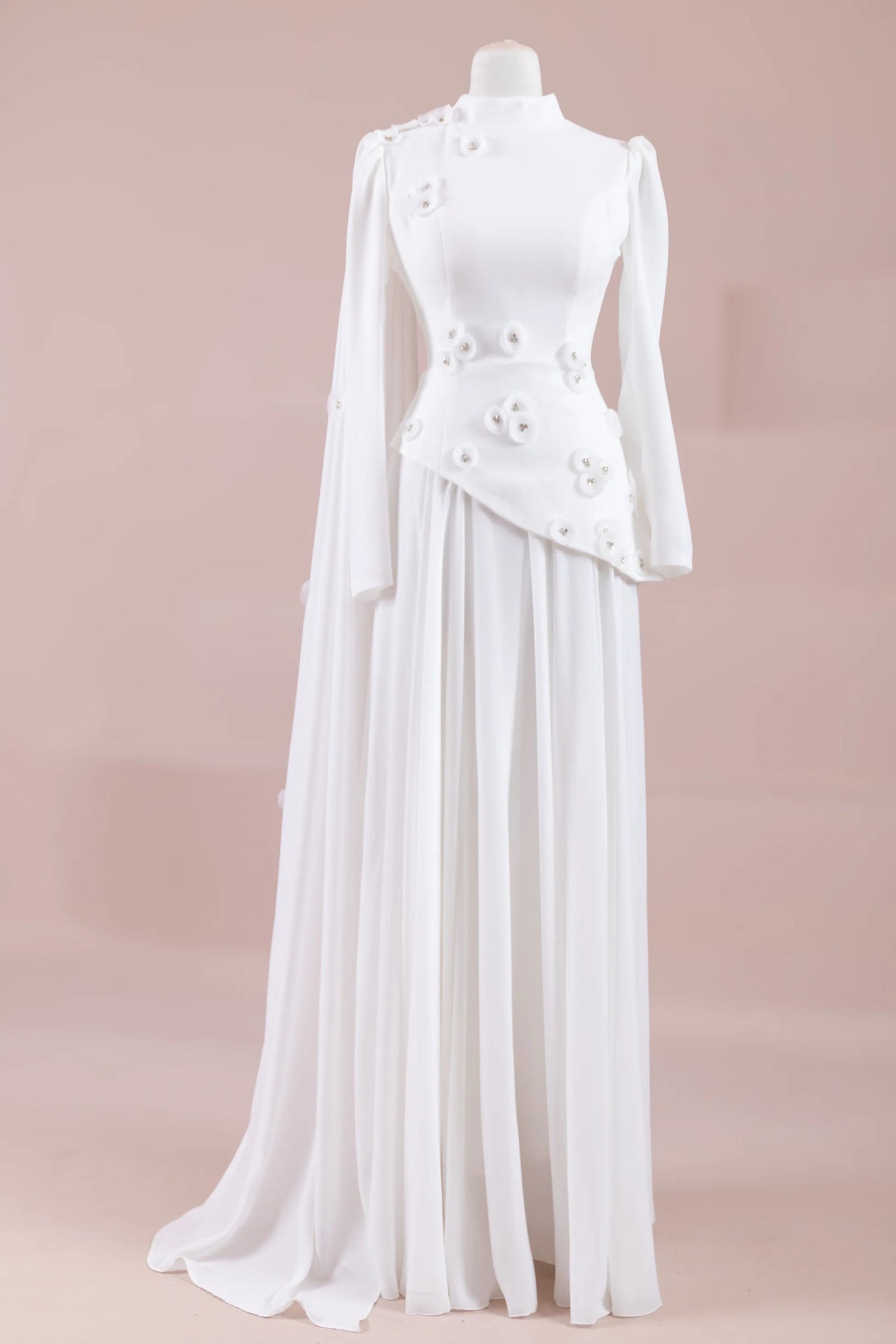 Çeliva Tesettür Abiye - FioraofDress - tesettur - abiye - Beyaz - 38 - hijab - evening - dress