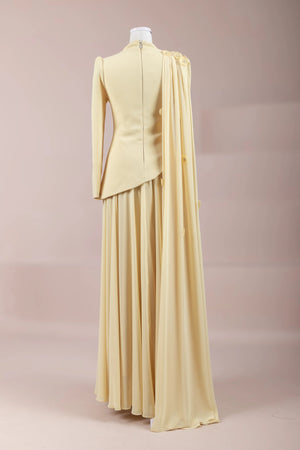 Çeliva Tesettür Abiye - FioraofDress - tesettur - abiye - Safran - 38 - hijab - evening - dress