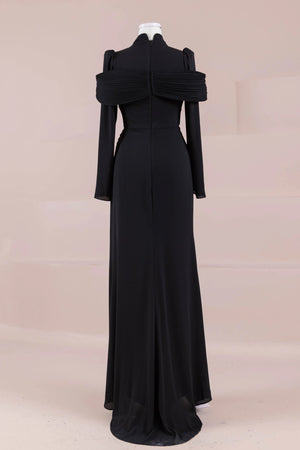 Charm Tesettür Abiye - FioraofDress - tesettur - abiye - Siyahh - 36 - hijab - evening - dress