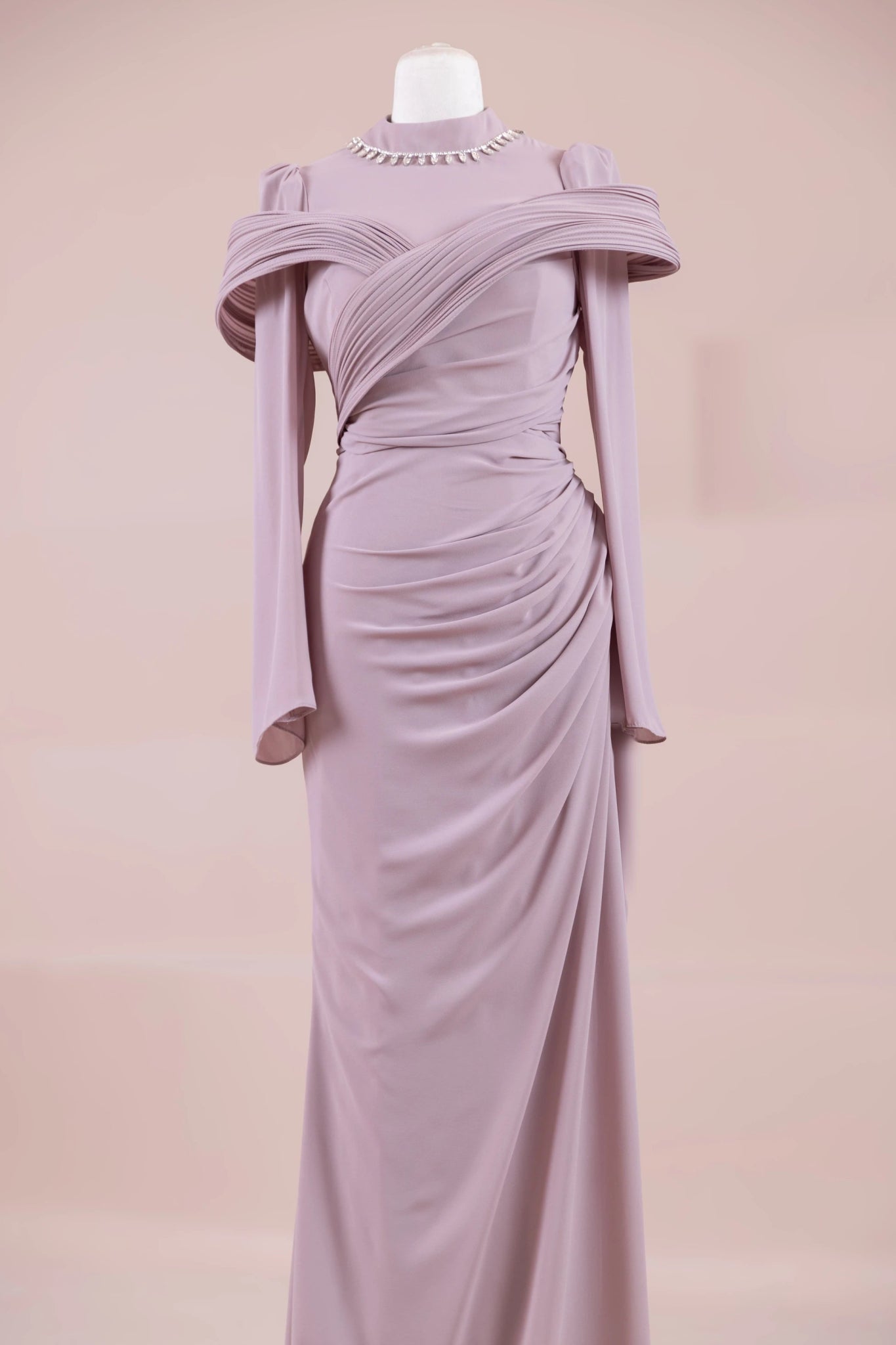 Charm Tesettür Abiye - FioraofDress - tesettur - abiye - Pudra - 36 - hijab - evening - dress