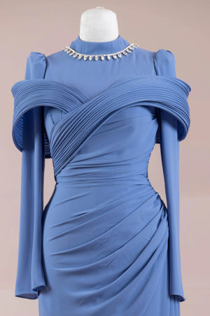 Charm Tesettür Abiye - FioraofDress - tesettur - abiye - Mavii - 44 - hijab - evening - dress