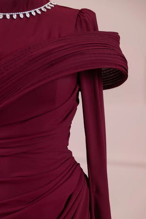 Charm Tesettür Abiye - FioraofDress - tesettur - abiye - BORDO - 36 - hijab - evening - dress