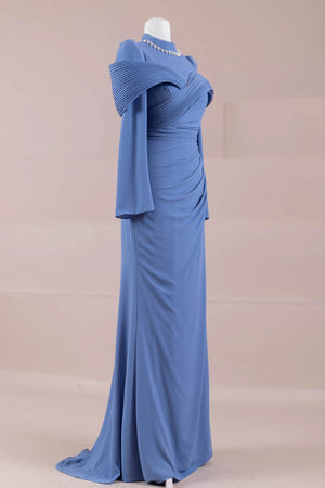 Charm Tesettür Abiye - FioraofDress - tesettur - abiye - Mavii - 44 - hijab - evening - dress